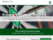 Tablet Screenshot of greenberg-advisors.com